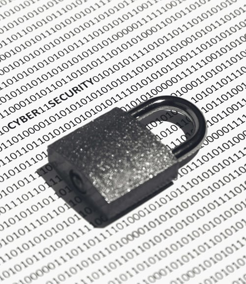 lock on a paper with various data